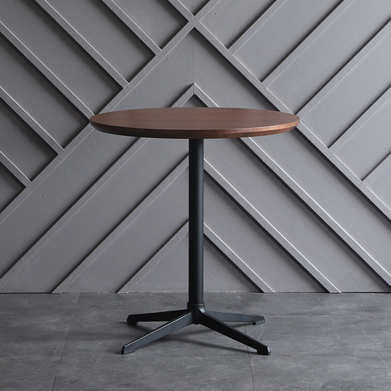 Metal Traditional Luxury Round Dining Table Manufactured Wood Indoor Table for Kitchen Walnut Without Chairs Clearhalo ' dining_table' 'Dining Tables & Seating' 'Dining Tables' 'furn' 'furn_dining_table' 'Furniture' 'furniture_dining_table' 'Kitchen & Dining Furniture' 'kitchen&dining_furn' 'kitchen' 'kitchen_dining_table' 4061127