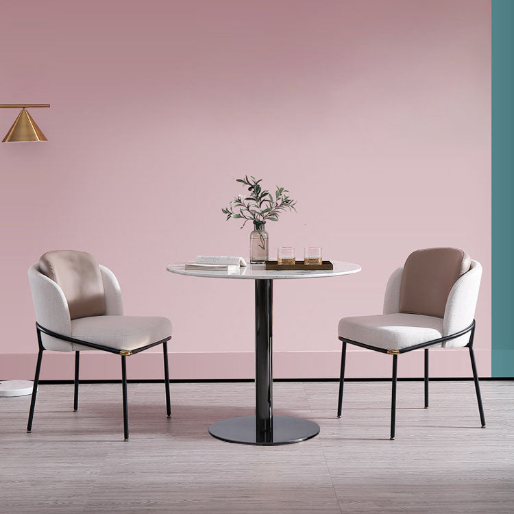 Metal Traditional Luxury Round Dining Table Marble Indoor Table Top with Pedestal Base Clearhalo ' dining_table' 'Dining Tables & Seating' 'Dining Tables' 'furn' 'furn_dining_table' 'Furniture' 'furniture_dining_table' 'Kitchen & Dining Furniture' 'kitchen&dining_furn' 'kitchen' 'kitchen_dining_table' 4061151