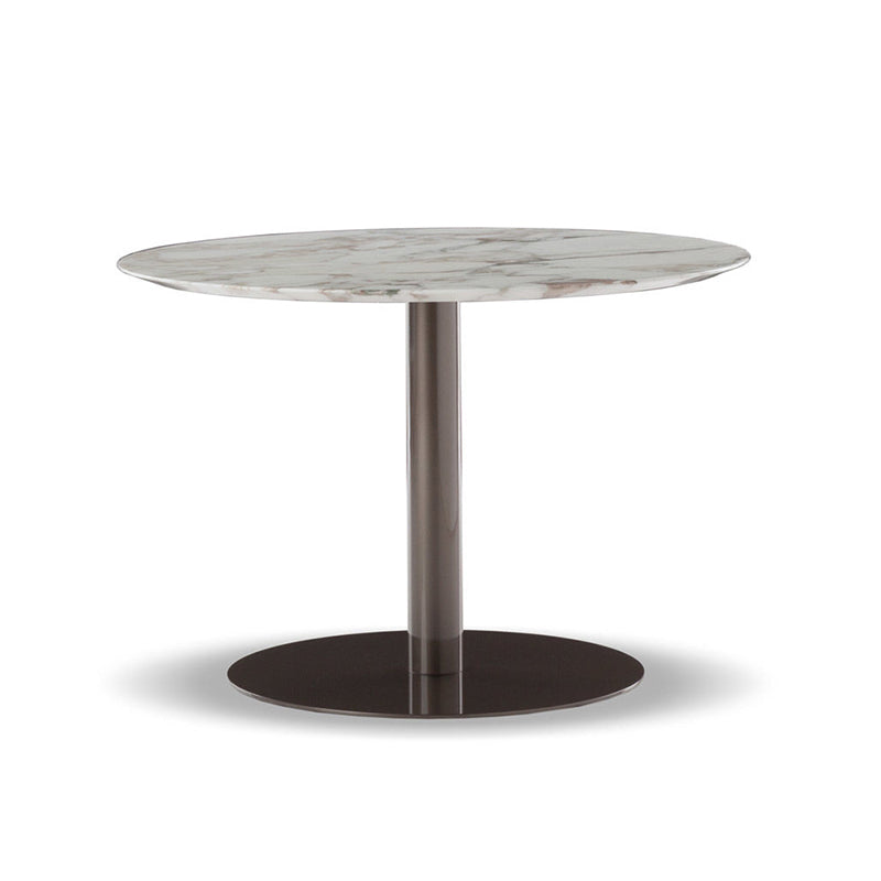 Metal Traditional Luxury Round Dining Table Marble Indoor Table Top with Pedestal Base Without Chairs Clearhalo ' dining_table' 'Dining Tables & Seating' 'Dining Tables' 'furn' 'furn_dining_table' 'Furniture' 'furniture_dining_table' 'Kitchen & Dining Furniture' 'kitchen&dining_furn' 'kitchen' 'kitchen_dining_table' 4061153