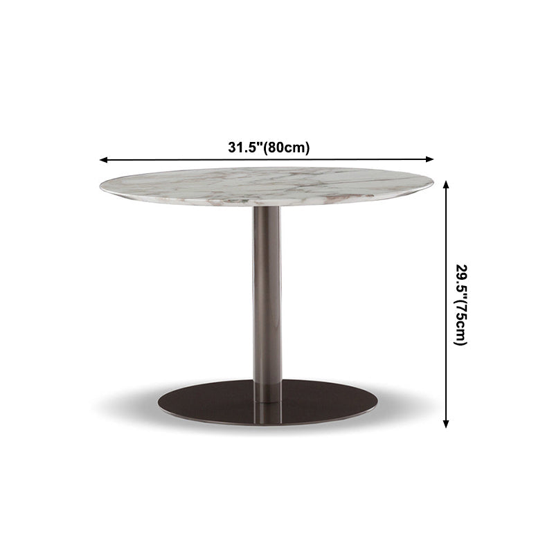 Metal Traditional Luxury Round Dining Table Marble Indoor Table Top with Pedestal Base Clearhalo ' dining_table' 'Dining Tables & Seating' 'Dining Tables' 'furn' 'furn_dining_table' 'Furniture' 'furniture_dining_table' 'Kitchen & Dining Furniture' 'kitchen&dining_furn' 'kitchen' 'kitchen_dining_table' 4061162