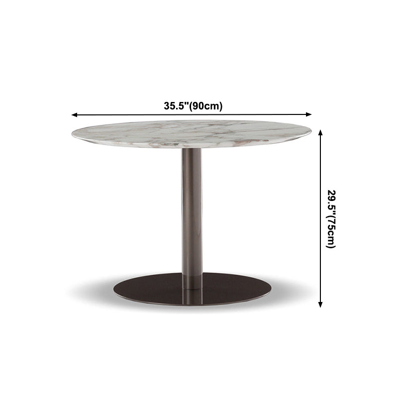 Metal Traditional Luxury Round Dining Table Marble Indoor Table Top with Pedestal Base Clearhalo ' dining_table' 'Dining Tables & Seating' 'Dining Tables' 'furn' 'furn_dining_table' 'Furniture' 'furniture_dining_table' 'Kitchen & Dining Furniture' 'kitchen&dining_furn' 'kitchen' 'kitchen_dining_table' 4061163