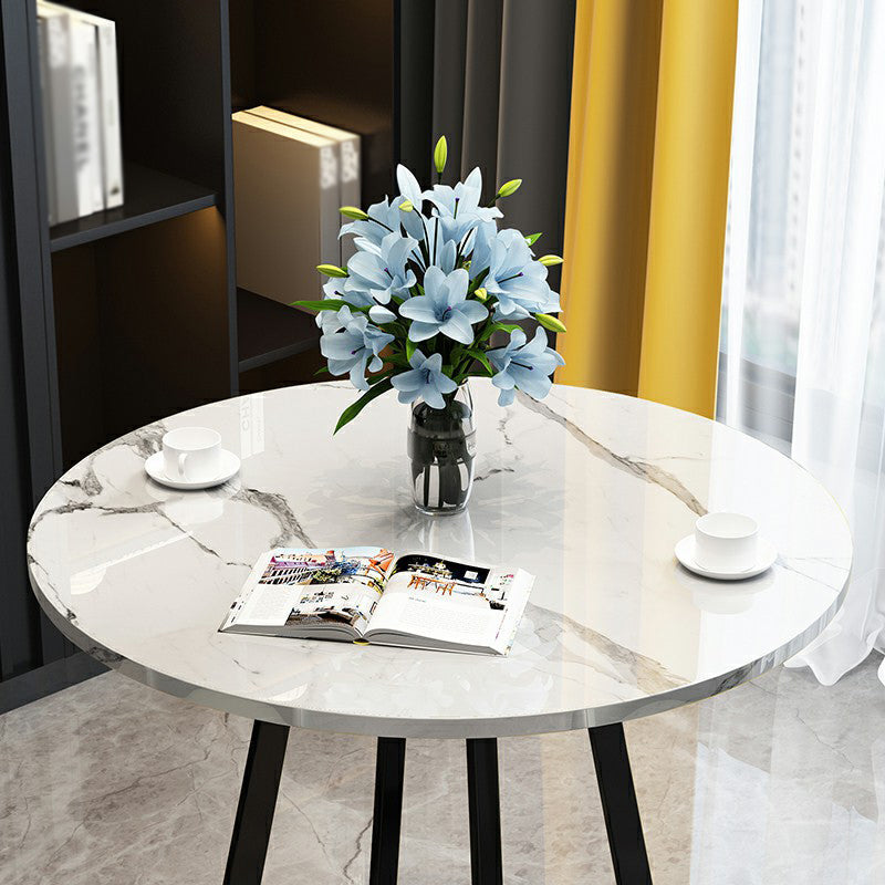 Metal Traditional Luxury Round Indoor Table Manufactured Wood Table with Sled Base Clearhalo ' dining_table' 'Dining Tables & Seating' 'Dining Tables' 'furn' 'furn_dining_table' 'Furniture' 'furniture_dining_table' 'Kitchen & Dining Furniture' 'kitchen&dining_furn' 'kitchen' 'kitchen_dining_table' 4061167