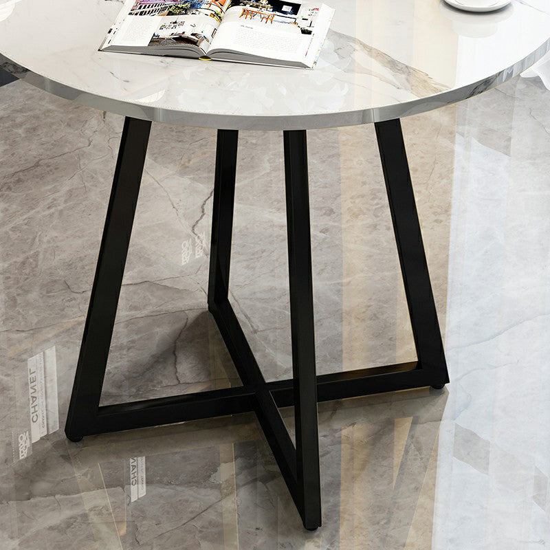 Metal Traditional Luxury Round Indoor Table Manufactured Wood Table with Sled Base Clearhalo ' dining_table' 'Dining Tables & Seating' 'Dining Tables' 'furn' 'furn_dining_table' 'Furniture' 'furniture_dining_table' 'Kitchen & Dining Furniture' 'kitchen&dining_furn' 'kitchen' 'kitchen_dining_table' 4061168