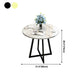 Metal Traditional Luxury Round Indoor Table Manufactured Wood Table with Sled Base Clearhalo ' dining_table' 'Dining Tables & Seating' 'Dining Tables' 'furn' 'furn_dining_table' 'Furniture' 'furniture_dining_table' 'Kitchen & Dining Furniture' 'kitchen&dining_furn' 'kitchen' 'kitchen_dining_table' 4061175
