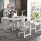 Foldable Artificial Wood Table in White Medieval Modern Rectangle Table with Trestle Base Clearhalo ' dining_table' 'Dining Tables & Seating' 'Dining Tables' 'furn' 'furn_dining_table' 'Furniture' 'furniture_dining_table' 'Kitchen & Dining Furniture' 'kitchen&dining_furn' 'kitchen' 'kitchen_dining_table' 4061176
