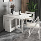 Foldable Artificial Wood Table in White Medieval Modern Rectangle Table with Trestle Base Clearhalo ' dining_table' 'Dining Tables & Seating' 'Dining Tables' 'furn' 'furn_dining_table' 'Furniture' 'furniture_dining_table' 'Kitchen & Dining Furniture' 'kitchen&dining_furn' 'kitchen' 'kitchen_dining_table' 4061178