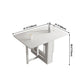 Foldable Artificial Wood Table in White Medieval Modern Rectangle Table with Trestle Base Clearhalo ' dining_table' 'Dining Tables & Seating' 'Dining Tables' 'furn' 'furn_dining_table' 'Furniture' 'furniture_dining_table' 'Kitchen & Dining Furniture' 'kitchen&dining_furn' 'kitchen' 'kitchen_dining_table' 4061184