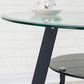 Modern Glass Dining Table 31.5" Round Dining Table with Black Frame for Home Use Clearhalo ' dining_table' 'Dining Tables & Seating' 'Dining Tables' 'furn' 'furn_dining_table' 'Furniture' 'furniture_dining_table' 'Kitchen & Dining Furniture' 'kitchen&dining_furn' 'kitchen' 'kitchen_dining_table' 4061194