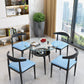 Modern Glass Dining Table 31.5" Round Dining Table with Black Frame for Home Use Clearhalo ' dining_table' 'Dining Tables & Seating' 'Dining Tables' 'furn' 'furn_dining_table' 'Furniture' 'furniture_dining_table' 'Kitchen & Dining Furniture' 'kitchen&dining_furn' 'kitchen' 'kitchen_dining_table' 4061199