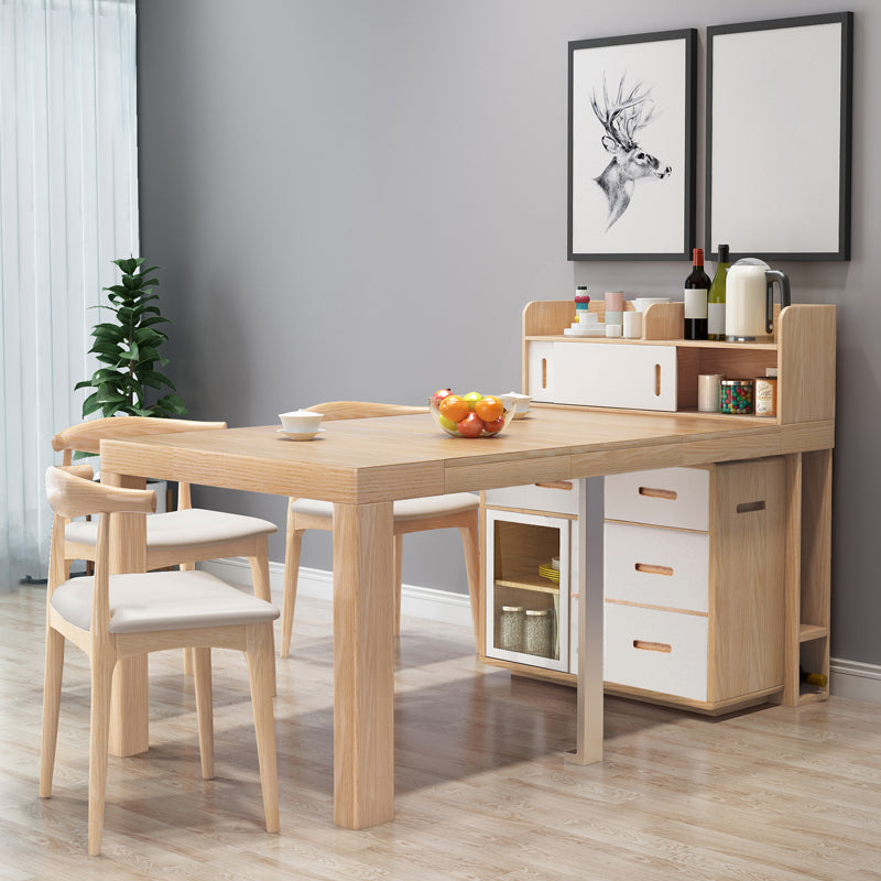 73'' Foldable Poplar Wood Dining Table Extendable Rectangle Table(only table) Clearhalo ' dining_table' 'Dining Tables & Seating' 'Dining Tables' 'furn' 'furn_dining_table' 'Furniture' 'furniture_dining_table' 'Kitchen & Dining Furniture' 'kitchen&dining_furn' 'kitchen' 'kitchen_dining_table' 4061209