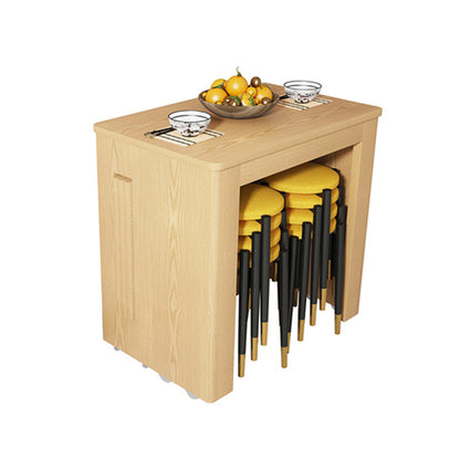 73'' Foldable Poplar Wood Dining Table Extendable Rectangle Table(only table) Wood Natural Without Chairs Clearhalo ' dining_table' 'Dining Tables & Seating' 'Dining Tables' 'furn' 'furn_dining_table' 'Furniture' 'furniture_dining_table' 'Kitchen & Dining Furniture' 'kitchen&dining_furn' 'kitchen' 'kitchen_dining_table' 4061210