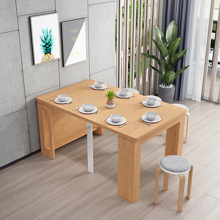 73'' Foldable Poplar Wood Dining Table Extendable Rectangle Table(only table) Clearhalo ' dining_table' 'Dining Tables & Seating' 'Dining Tables' 'furn' 'furn_dining_table' 'Furniture' 'furniture_dining_table' 'Kitchen & Dining Furniture' 'kitchen&dining_furn' 'kitchen' 'kitchen_dining_table' 4061214
