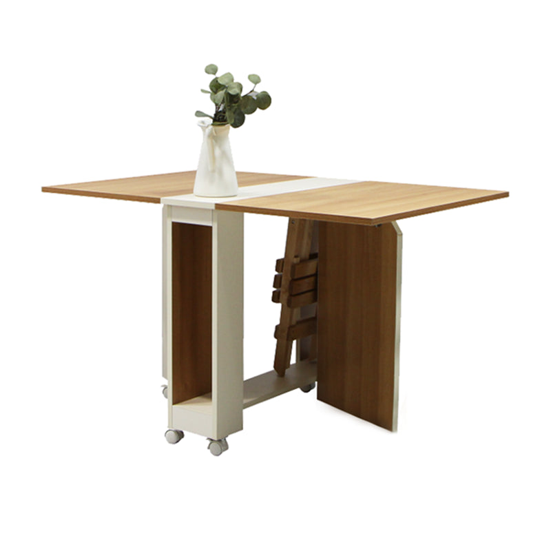 47'' Foldable Artificial Wood Table Modern Rectangle Table (only table) Natural Clearhalo ' dining_table' 'Dining Tables & Seating' 'Dining Tables' 'Furniture' 'furniture_dining_table' 'Kitchen & Dining Furniture' 'kitchen&dining_furn' 'kitchen' 'kitchen_dining_table' 4061220