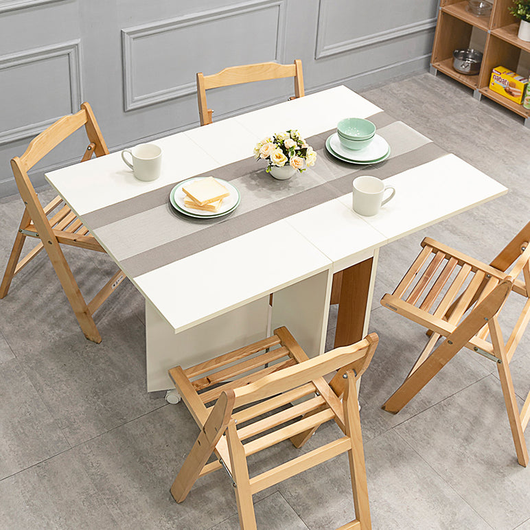 47'' Foldable Artificial Wood Table Modern Rectangle Table (only table) White Clearhalo ' dining_table' 'Dining Tables & Seating' 'Dining Tables' 'Furniture' 'furniture_dining_table' 'Kitchen & Dining Furniture' 'kitchen&dining_furn' 'kitchen' 'kitchen_dining_table' 4061227