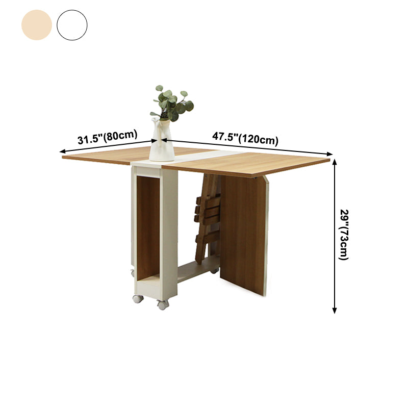 47'' Foldable Artificial Wood Table Modern Rectangle Table (only table) Clearhalo ' dining_table' 'Dining Tables & Seating' 'Dining Tables' 'Furniture' 'furniture_dining_table' 'Kitchen & Dining Furniture' 'kitchen&dining_furn' 'kitchen' 'kitchen_dining_table' 4061229