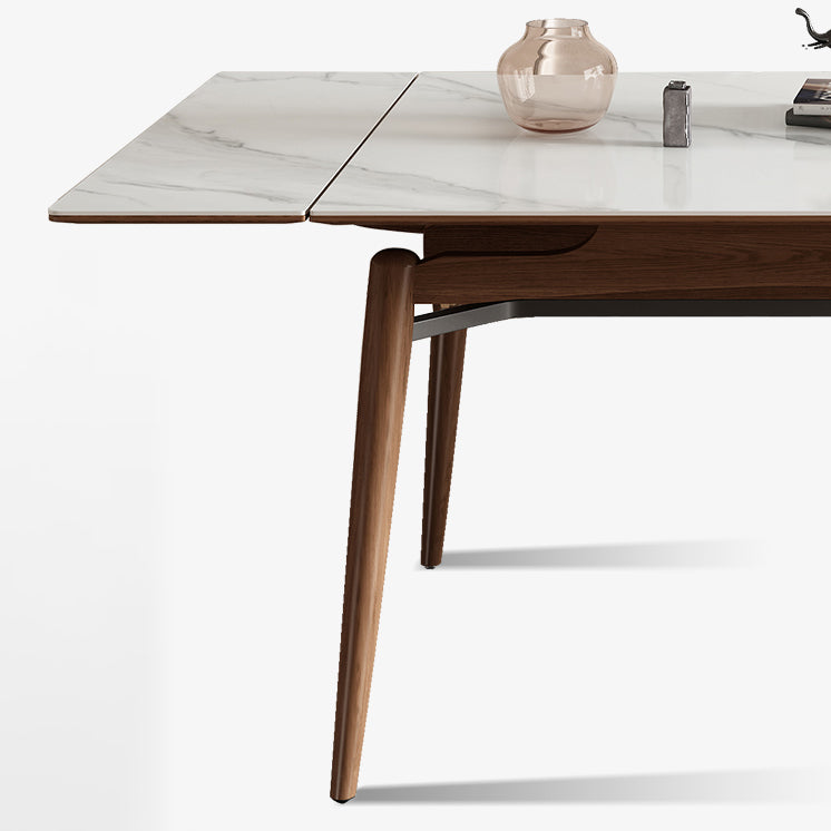 Midcentury Stone Dining Table Rectangle 4 Legs Furniture,43.3"L x 31.5"W x 30.7"H Clearhalo ' dining_table' 'Dining Tables & Seating' 'Dining Tables' 'furn' 'furn_dining_table' 'Furniture' 'furniture_dining_table' 'Kitchen & Dining Furniture' 'kitchen&dining_furn' 'kitchen' 'kitchen_dining_table' 4061239