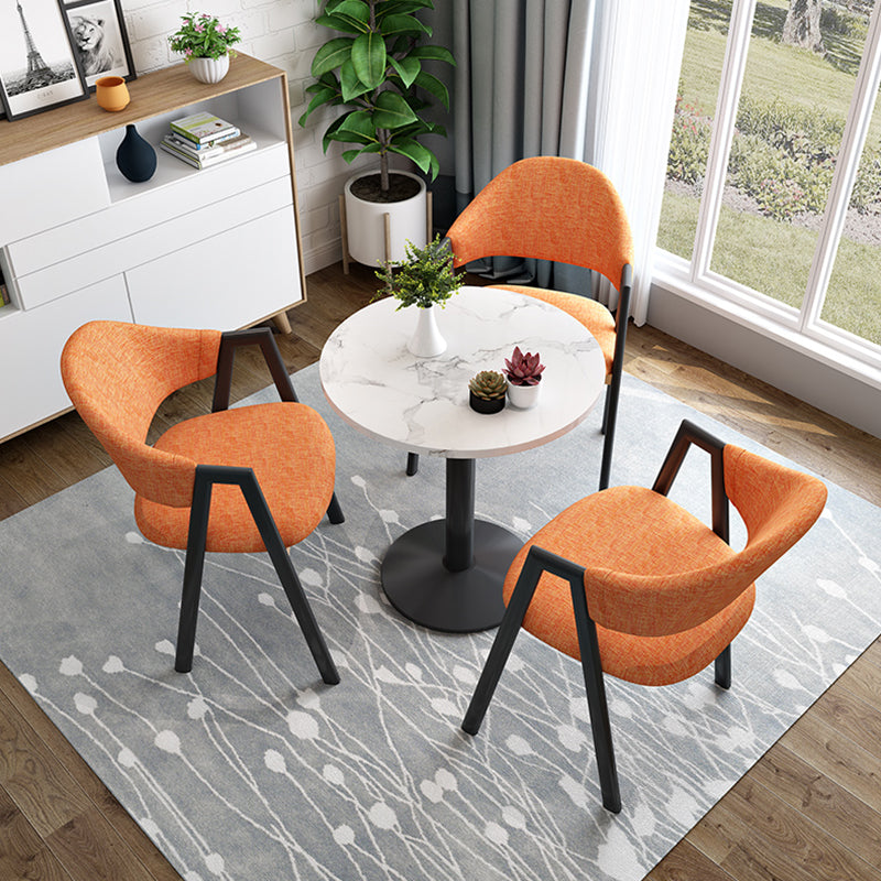 Minimalist Round Shape MDF Table Standard Dining Table for Kitchen Pedestal Black Without Chairs Clearhalo ' dining_table' 'Dining Tables & Seating' 'Dining Tables' 'furn' 'furn_dining_table' 'Furniture' 'furniture_dining_table' 'Kitchen & Dining Furniture' 'kitchen&dining_furn' 'kitchen' 'kitchen_dining_table' 4061248