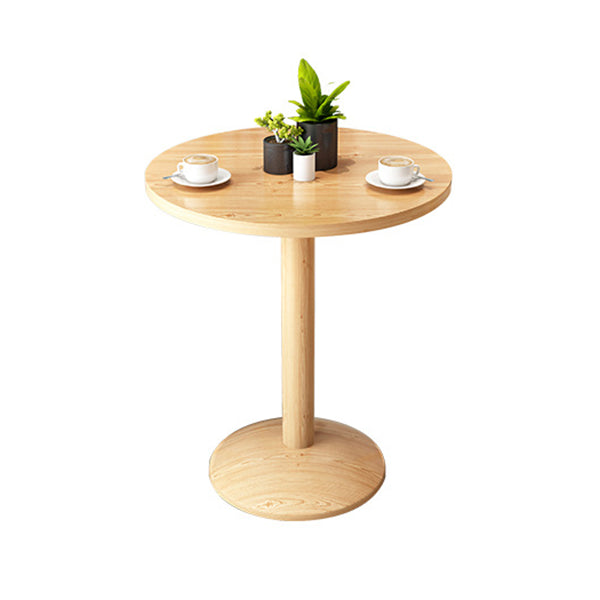 Minimalist Round Shape MDF Table Standard Dining Table for Kitchen Pedestal Natural Without Chairs Clearhalo ' dining_table' 'Dining Tables & Seating' 'Dining Tables' 'furn' 'furn_dining_table' 'Furniture' 'furniture_dining_table' 'Kitchen & Dining Furniture' 'kitchen&dining_furn' 'kitchen' 'kitchen_dining_table' 4061250