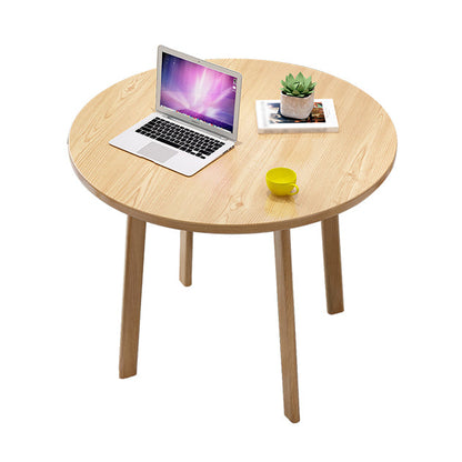 Minimalist Round Shape MDF Table Standard Dining Table for Kitchen Four Leg Natural Without Chairs Clearhalo ' dining_table' 'Dining Tables & Seating' 'Dining Tables' 'furn' 'furn_dining_table' 'Furniture' 'furniture_dining_table' 'Kitchen & Dining Furniture' 'kitchen&dining_furn' 'kitchen' 'kitchen_dining_table' 4061253