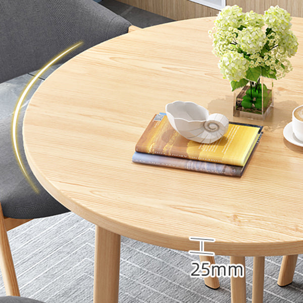 Minimalist Round Shape MDF Table Standard Dining Table for Kitchen Clearhalo ' dining_table' 'Dining Tables & Seating' 'Dining Tables' 'furn' 'furn_dining_table' 'Furniture' 'furniture_dining_table' 'Kitchen & Dining Furniture' 'kitchen&dining_furn' 'kitchen' 'kitchen_dining_table' 4061254