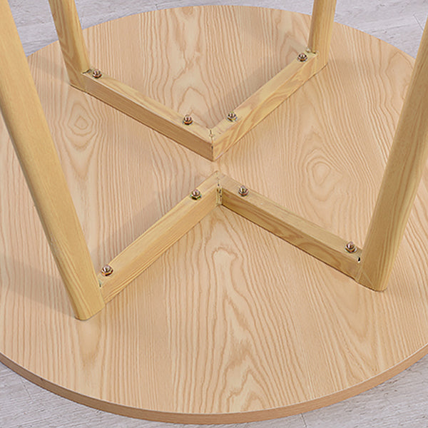 Minimalist Round Shape MDF Table Standard Dining Table for Kitchen Clearhalo ' dining_table' 'Dining Tables & Seating' 'Dining Tables' 'furn' 'furn_dining_table' 'Furniture' 'furniture_dining_table' 'Kitchen & Dining Furniture' 'kitchen&dining_furn' 'kitchen' 'kitchen_dining_table' 4061256