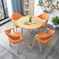 Minimalist Round Shape MDF Table Standard Dining Table for Kitchen Clearhalo ' dining_table' 'Dining Tables & Seating' 'Dining Tables' 'furn' 'furn_dining_table' 'Furniture' 'furniture_dining_table' 'Kitchen & Dining Furniture' 'kitchen&dining_furn' 'kitchen' 'kitchen_dining_table' 4061262