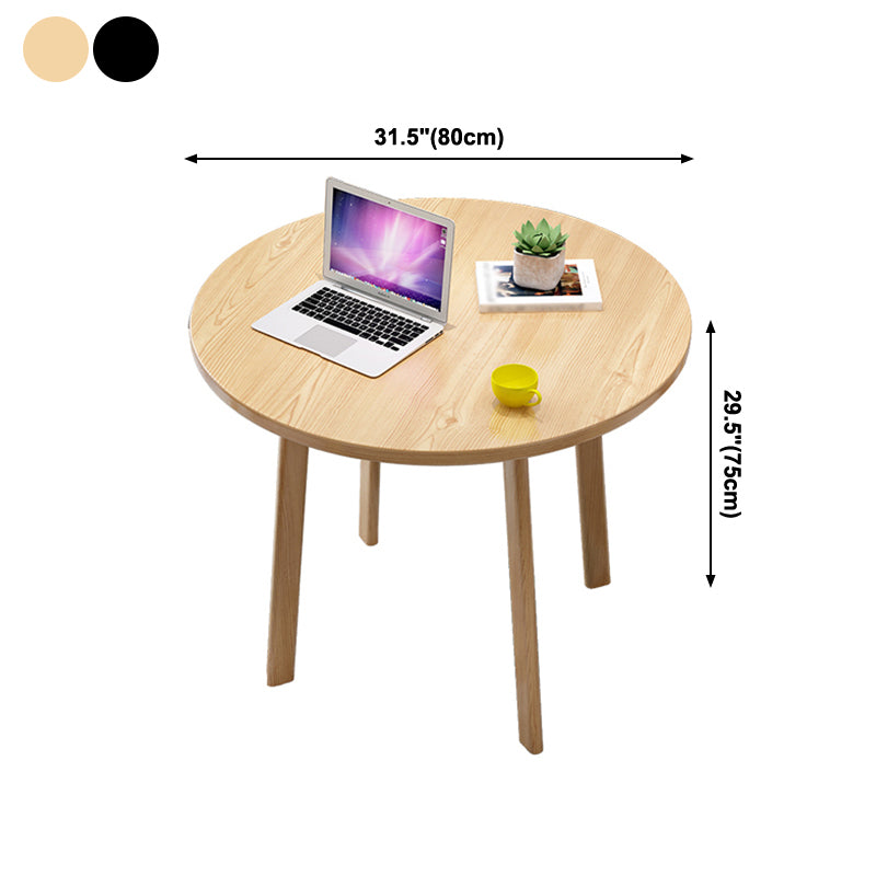 Minimalist Round Shape MDF Table Standard Dining Table for Kitchen Clearhalo ' dining_table' 'Dining Tables & Seating' 'Dining Tables' 'furn' 'furn_dining_table' 'Furniture' 'furniture_dining_table' 'Kitchen & Dining Furniture' 'kitchen&dining_furn' 'kitchen' 'kitchen_dining_table' 4061265