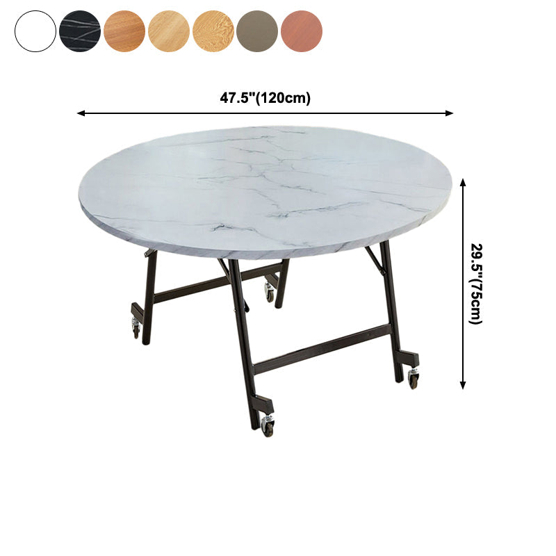 47.2-inch Metal Mid-Century Modern Round Dining Table Wood Top Table for Dining Room Clearhalo ' dining_table' 'Dining Tables & Seating' 'Dining Tables' 'furn' 'furn_dining_table' 'Furniture' 'furniture_dining_table' 'Kitchen & Dining Furniture' 'kitchen&dining_furn' 'kitchen' 'kitchen_dining_table' 4061278