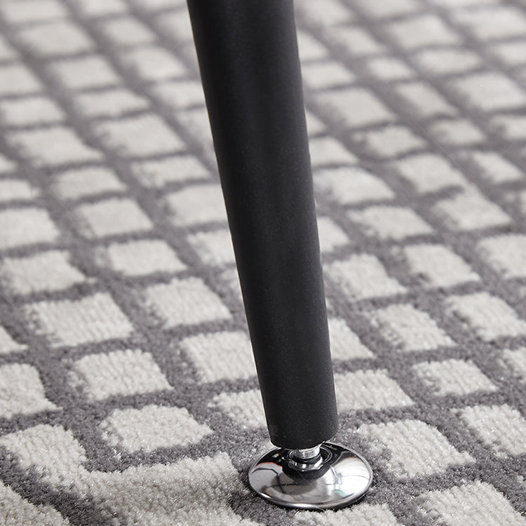 31.5-inch Metal Contemporary Round Dining Table Wood Top Table with Black Legs Clearhalo ' dining_table' 'Dining Tables & Seating' 'Dining Tables' 'furn' 'furn_dining_table' 'Furniture' 'furniture_dining_table' 'Kitchen & Dining Furniture' 'kitchen&dining_furn' 'kitchen' 'kitchen_dining_table' 4061284