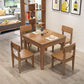 Simple Solid Wood Standard Dining Table Square Shape Kitchen Dining Table with 4 Legs Base Brown Without Chairs Clearhalo ' dining_table' 'Dining Tables & Seating' 'Dining Tables' 'furn' 'furn_dining_table' 'Furniture' 'furniture_dining_table' 'Kitchen & Dining Furniture' 'kitchen&dining_furn' 'kitchen' 'kitchen_dining_table' 4061294