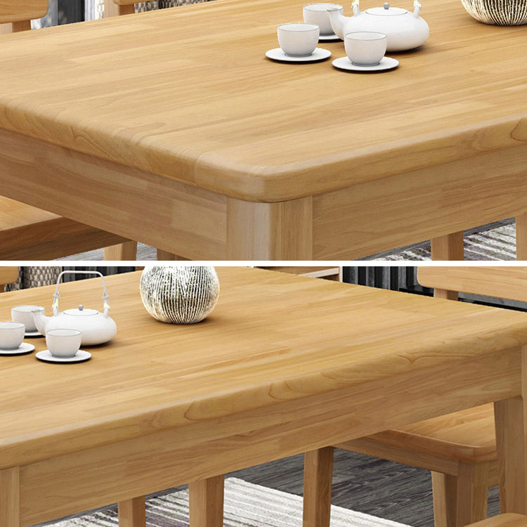 Simple Solid Wood Standard Dining Table Square Shape Kitchen Dining Table with 4 Legs Base Clearhalo ' dining_table' 'Dining Tables & Seating' 'Dining Tables' 'furn' 'furn_dining_table' 'Furniture' 'furniture_dining_table' 'Kitchen & Dining Furniture' 'kitchen&dining_furn' 'kitchen' 'kitchen_dining_table' 4061299