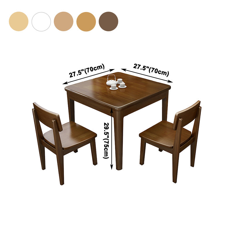 Simple Solid Wood Standard Dining Table Square Shape Kitchen Dining Table with 4 Legs Base Clearhalo ' dining_table' 'Dining Tables & Seating' 'Dining Tables' 'furn' 'furn_dining_table' 'Furniture' 'furniture_dining_table' 'Kitchen & Dining Furniture' 'kitchen&dining_furn' 'kitchen' 'kitchen_dining_table' 4061302