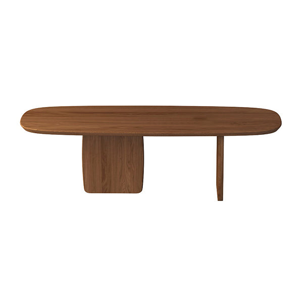 Oval Pine Solid Wood Table Simplicity Dining Room Collection with Double Pedestal Brown Without Chairs Clearhalo ' dining_table' 'Dining Tables & Seating' 'Dining Tables' 'furn' 'furn_dining_table' 'Furniture' 'furniture_dining_table' 'Kitchen & Dining Furniture' 'kitchen&dining_furn' 'kitchen' 'kitchen_dining_table' 4061315