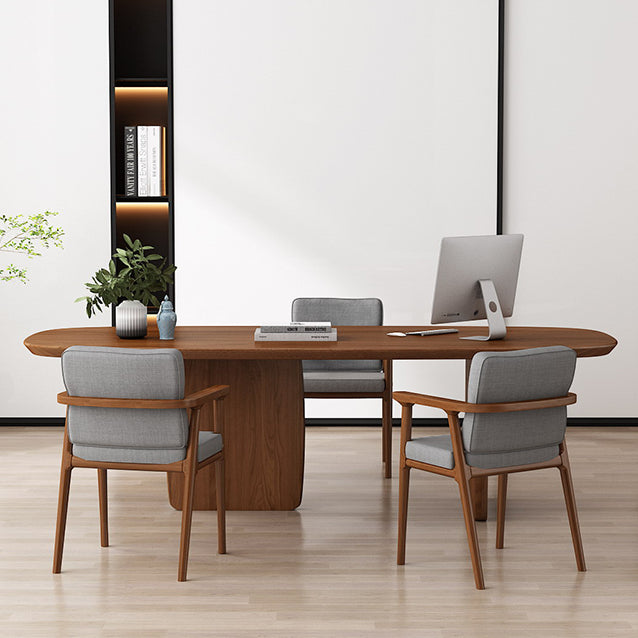 Oval Pine Solid Wood Table Simplicity Dining Room Collection with Double Pedestal Clearhalo ' dining_table' 'Dining Tables & Seating' 'Dining Tables' 'furn' 'furn_dining_table' 'Furniture' 'furniture_dining_table' 'Kitchen & Dining Furniture' 'kitchen&dining_furn' 'kitchen' 'kitchen_dining_table' 4061322