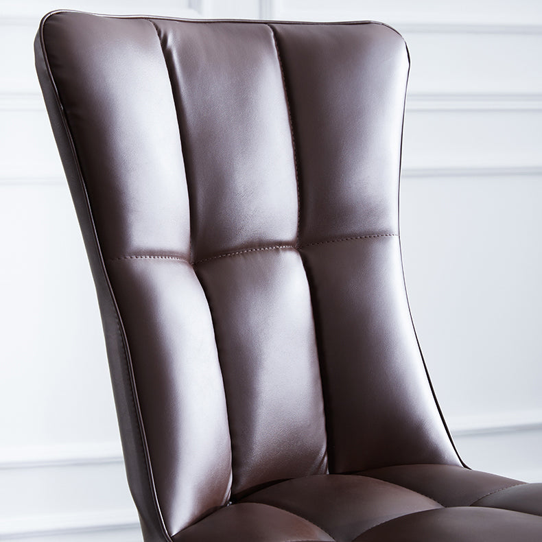 Upholstered Armless Dining Chairs Solid Back Side Chairs with Metal Legs Clearhalo ' kitchen&dining_furn' 'Dining Chairs' 'Dining Tables & Seating' 'dining_chair' 'furn' 'furn_dining_chair' 'Furniture' 'furniture_dining_chair' 'Kitchen & Dining Furniture' 'kitchen' 4065773