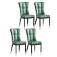 Upholstered Armless Dining Chairs Solid Back Side Chairs with Metal Legs Green 4 Piece Set Brass Gold Clearhalo ' kitchen&dining_furn' 'Dining Chairs' 'Dining Tables & Seating' 'dining_chair' 'furn' 'furn_dining_chair' 'Furniture' 'furniture_dining_chair' 'Kitchen & Dining Furniture' 'kitchen' 4065789