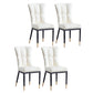 Upholstered Armless Dining Chairs Solid Back Side Chairs with Metal Legs Off-White 4 Piece Set Brass Gold Clearhalo ' kitchen&dining_furn' 'Dining Chairs' 'Dining Tables & Seating' 'dining_chair' 'furn' 'furn_dining_chair' 'Furniture' 'furniture_dining_chair' 'Kitchen & Dining Furniture' 'kitchen' 4065798