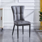 Upholstered Armless Dining Chairs Solid Back Side Chairs with Metal Legs Grey 1 Piece Black Clearhalo ' kitchen&dining_furn' 'Dining Chairs' 'Dining Tables & Seating' 'dining_chair' 'furn' 'furn_dining_chair' 'Furniture' 'furniture_dining_chair' 'Kitchen & Dining Furniture' 'kitchen' 4065802