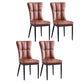 Upholstered Armless Dining Chairs Solid Back Side Chairs with Metal Legs Brown 4 Piece Set Black Clearhalo ' kitchen&dining_furn' 'Dining Chairs' 'Dining Tables & Seating' 'dining_chair' 'furn' 'furn_dining_chair' 'Furniture' 'furniture_dining_chair' 'Kitchen & Dining Furniture' 'kitchen' 4065810