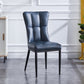 Upholstered Armless Dining Chairs Solid Back Side Chairs with Metal Legs Blue 1 Piece Black Clearhalo ' kitchen&dining_furn' 'Dining Chairs' 'Dining Tables & Seating' 'dining_chair' 'furn' 'furn_dining_chair' 'Furniture' 'furniture_dining_chair' 'Kitchen & Dining Furniture' 'kitchen' 4065811