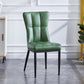 Upholstered Armless Dining Chairs Solid Back Side Chairs with Metal Legs Green 1 Piece Black Clearhalo ' kitchen&dining_furn' 'Dining Chairs' 'Dining Tables & Seating' 'dining_chair' 'furn' 'furn_dining_chair' 'Furniture' 'furniture_dining_chair' 'Kitchen & Dining Furniture' 'kitchen' 4065814