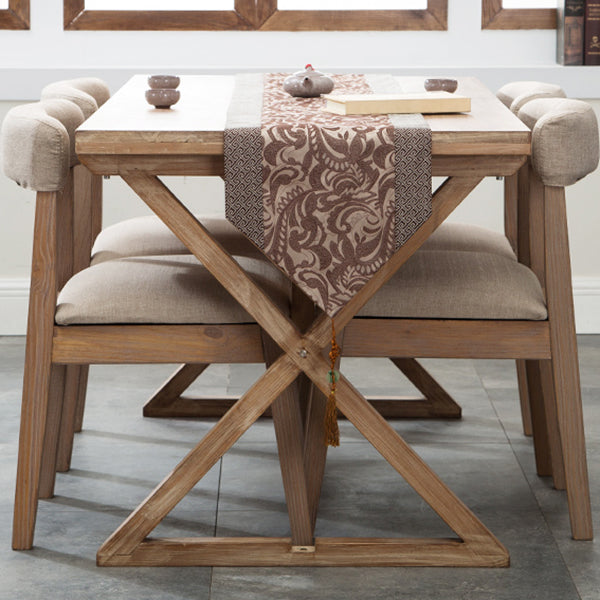 Country Style Home Side Chair Open Back Wood Upholstered Dining Room Chair Clearhalo ' kitchen&dining_furn' 'Dining Chairs' 'Dining Tables & Seating' 'dining_chair' 'furn' 'furn_dining_chair' 'Furniture' 'furniture_dining_chair' 'Kitchen & Dining Furniture' 'kitchen' 4065829