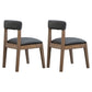 Country Style Home Side Chair Open Back Wood Upholstered Dining Room Chair Dark Gray 2 Piece Set Clearhalo ' kitchen&dining_furn' 'Dining Chairs' 'Dining Tables & Seating' 'dining_chair' 'furn' 'furn_dining_chair' 'Furniture' 'furniture_dining_chair' 'Kitchen & Dining Furniture' 'kitchen' 4065837