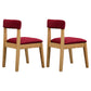 Country Style Home Side Chair Open Back Wood Upholstered Dining Room Chair Red 2 Piece Set Clearhalo ' kitchen&dining_furn' 'Dining Chairs' 'Dining Tables & Seating' 'dining_chair' 'furn' 'furn_dining_chair' 'Furniture' 'furniture_dining_chair' 'Kitchen & Dining Furniture' 'kitchen' 4065844