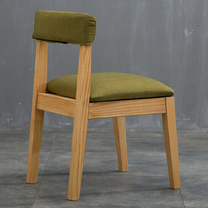 Country Style Home Side Chair Open Back Wood Upholstered Dining Room Chair Green 1 Piece Clearhalo ' kitchen&dining_furn' 'Dining Chairs' 'Dining Tables & Seating' 'dining_chair' 'furn' 'furn_dining_chair' 'Furniture' 'furniture_dining_chair' 'Kitchen & Dining Furniture' 'kitchen' 4065849