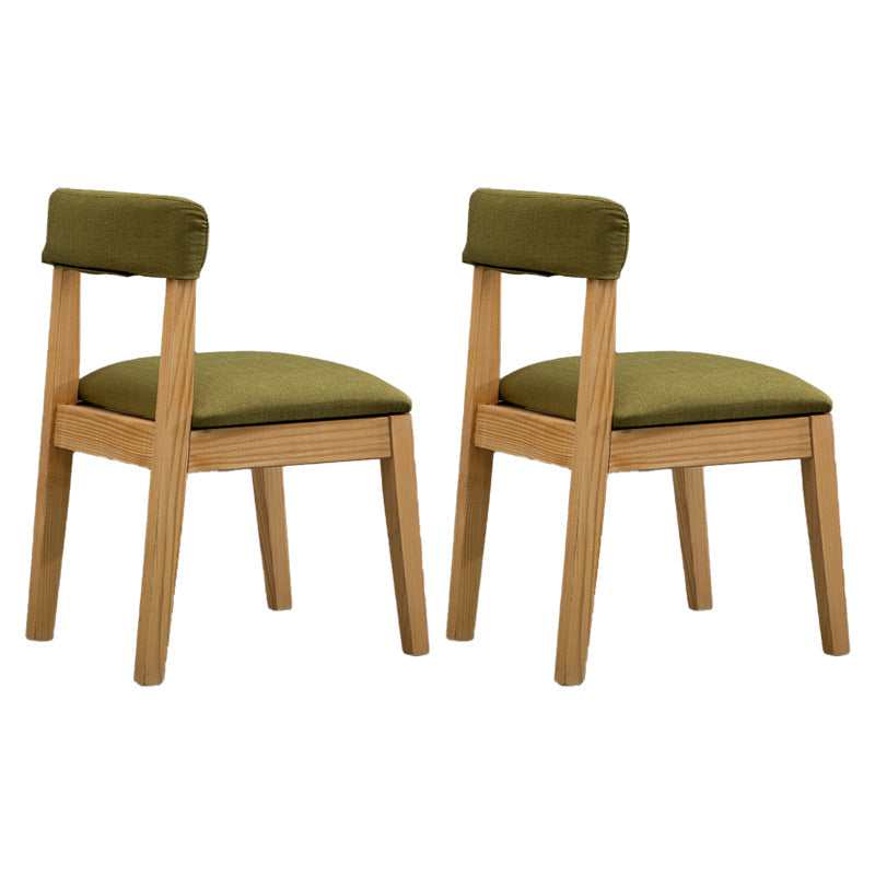 Country Style Home Side Chair Open Back Wood Upholstered Dining Room Chair Green 2 Piece Set Clearhalo ' kitchen&dining_furn' 'Dining Chairs' 'Dining Tables & Seating' 'dining_chair' 'furn' 'furn_dining_chair' 'Furniture' 'furniture_dining_chair' 'Kitchen & Dining Furniture' 'kitchen' 4065850