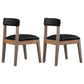 Country Style Home Side Chair Open Back Wood Upholstered Dining Room Chair Gloss Black 2 Piece Set Clearhalo ' kitchen&dining_furn' 'Dining Chairs' 'Dining Tables & Seating' 'dining_chair' 'furn' 'furn_dining_chair' 'Furniture' 'furniture_dining_chair' 'Kitchen & Dining Furniture' 'kitchen' 4065853