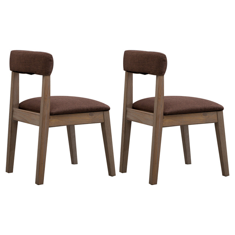 Country Style Home Side Chair Open Back Wood Upholstered Dining Room Chair Coffee 2 Piece Set Clearhalo ' kitchen&dining_furn' 'Dining Chairs' 'Dining Tables & Seating' 'dining_chair' 'furn' 'furn_dining_chair' 'Furniture' 'furniture_dining_chair' 'Kitchen & Dining Furniture' 'kitchen' 4065856