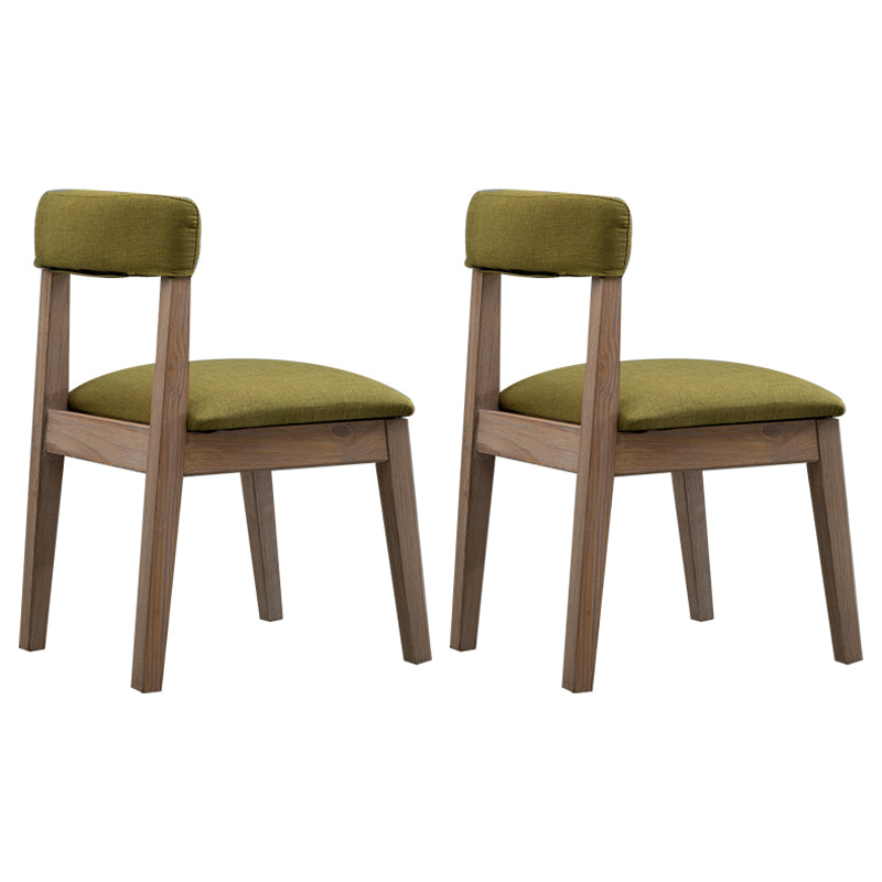 Country Style Home Side Chair Open Back Wood Upholstered Dining Room Chair Army Green 2 Piece Set Clearhalo ' kitchen&dining_furn' 'Dining Chairs' 'Dining Tables & Seating' 'dining_chair' 'furn' 'furn_dining_chair' 'Furniture' 'furniture_dining_chair' 'Kitchen & Dining Furniture' 'kitchen' 4065859