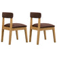 Country Style Home Side Chair Open Back Wood Upholstered Dining Room Chair Dark Coffee 2 Piece Set Clearhalo ' kitchen&dining_furn' 'Dining Chairs' 'Dining Tables & Seating' 'dining_chair' 'furn' 'furn_dining_chair' 'Furniture' 'furniture_dining_chair' 'Kitchen & Dining Furniture' 'kitchen' 4065861